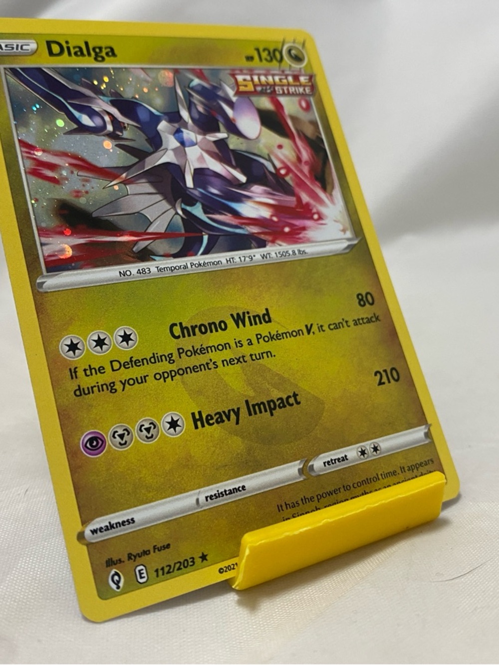 Pokemon Dialga Single Strike 112/203 Evolving Skies Holo Rare Holo P